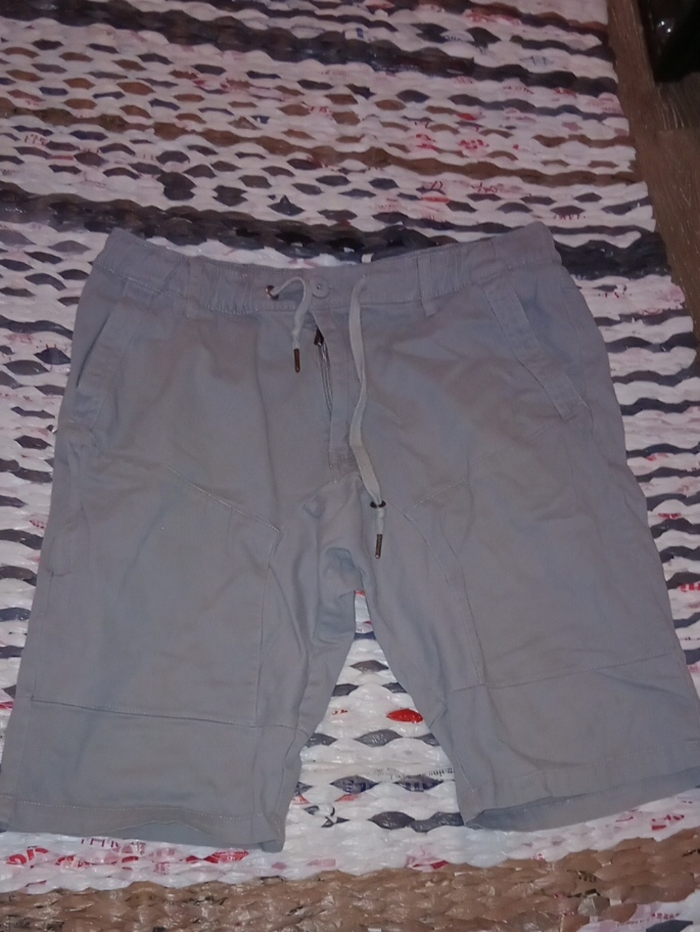 Lavish Society Men's Casual Drawstring Shorts - Light Gray